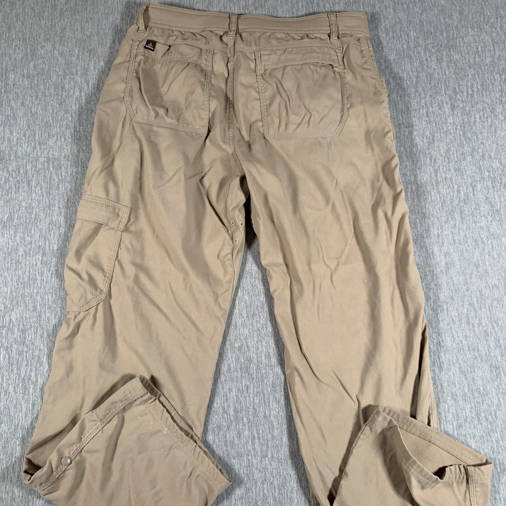 Prana Stretch Zion Pants Mens Medium 32L Khaki Hiking Cargo Outdoor Nylon - Picture 12 of 14